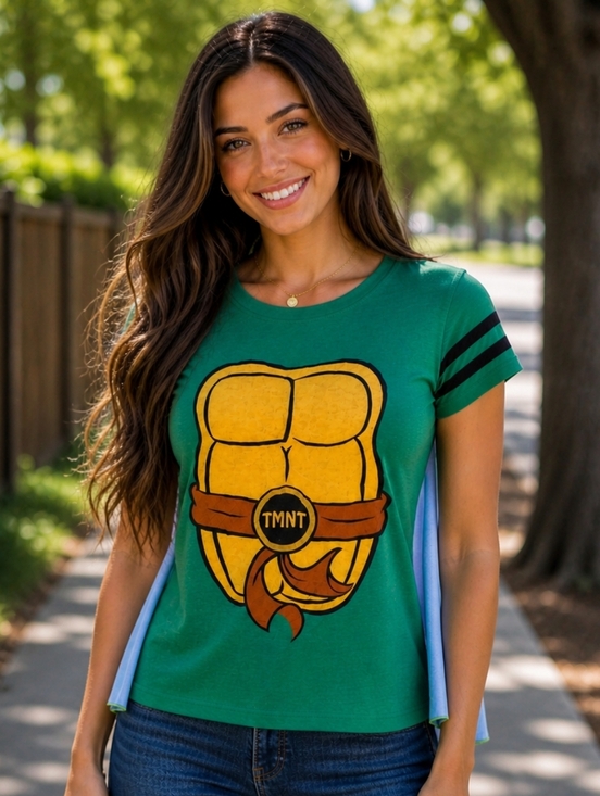 Nickelodeon Tops - Teenage Mutant Ninja Turtles women's top with cape